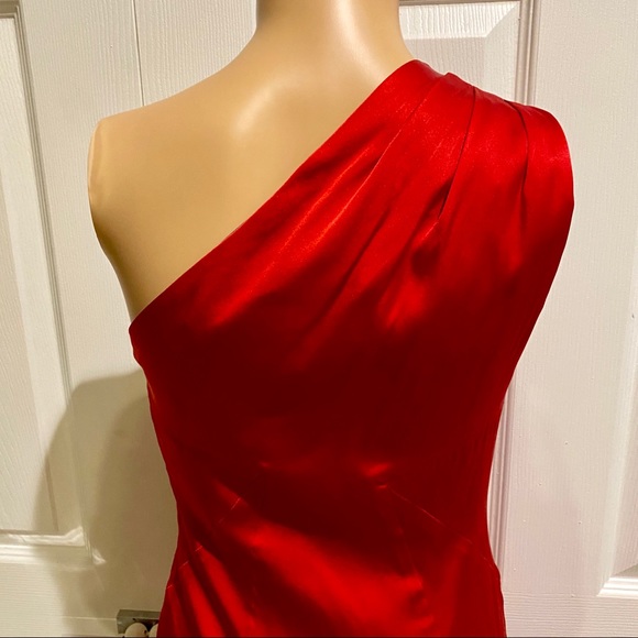 NEIMAN MARCUS SEXY RED SZ 4 SILK ROSA PUSHER DRESS - Picture 7 of 9
